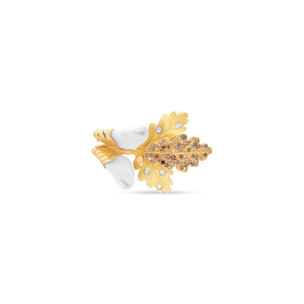 Broche Trinity of Leaves