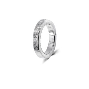 Bague Respire rail en or blanc